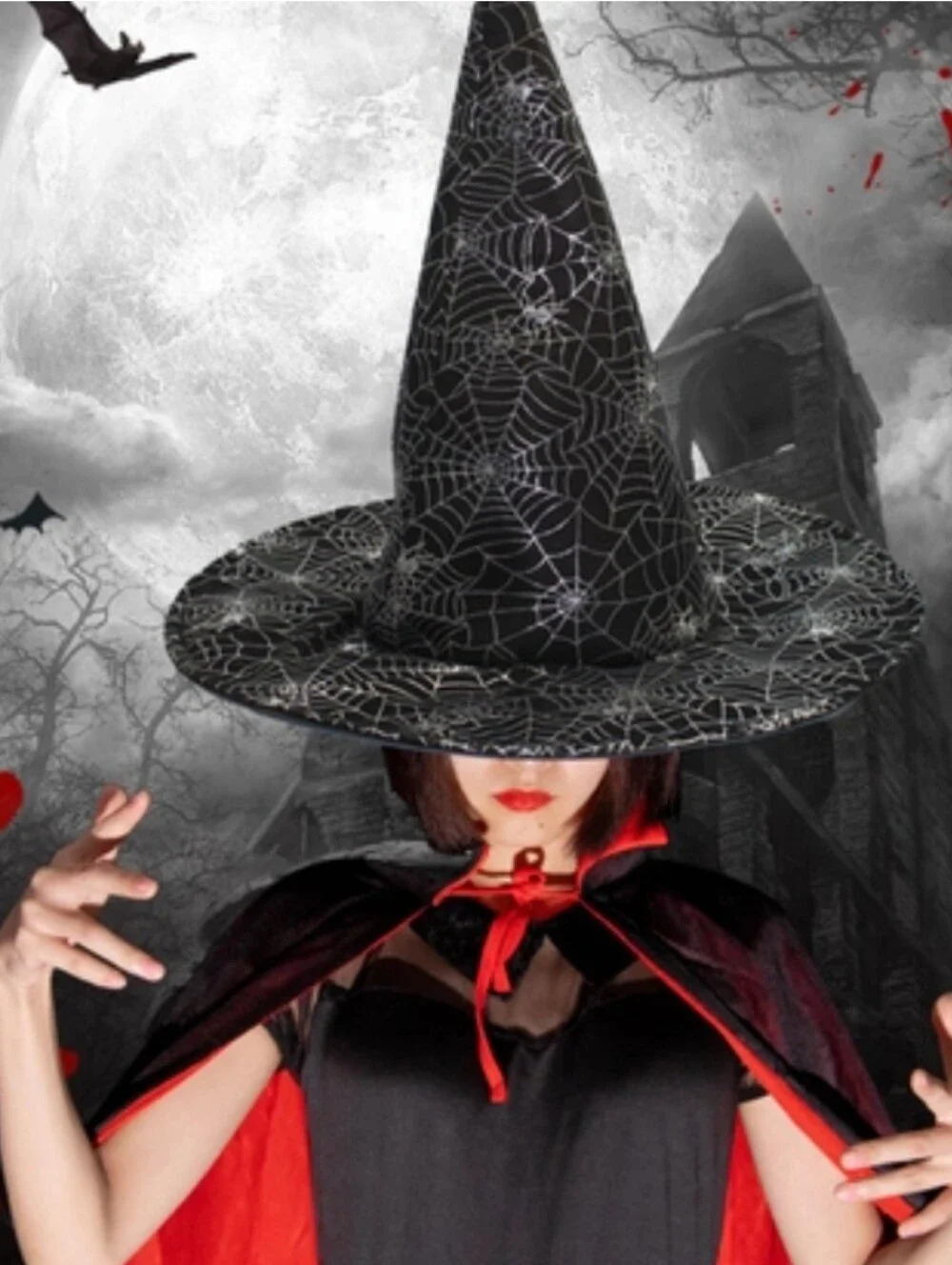 SPIDERWEB Witch Halloween Party Hat
